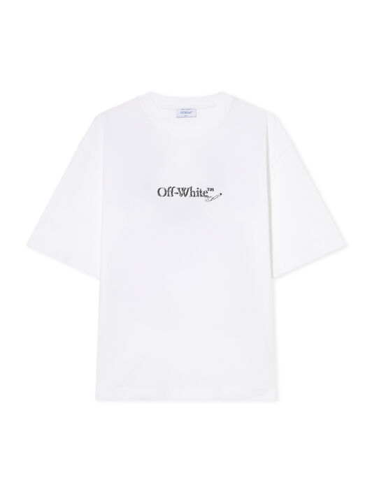 OFF WHITE Scribble Arrow Skate Logo T-Shirt WHITE - BLACK OMAA120F25JER00C