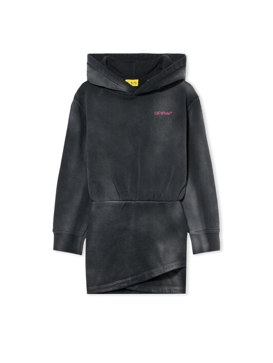 Bookish Acid Hoodie Dress OFF WHITE Bookish Acid Hoodie Dress DARK GREY - FUCHSIA OGDF005F25FLE002