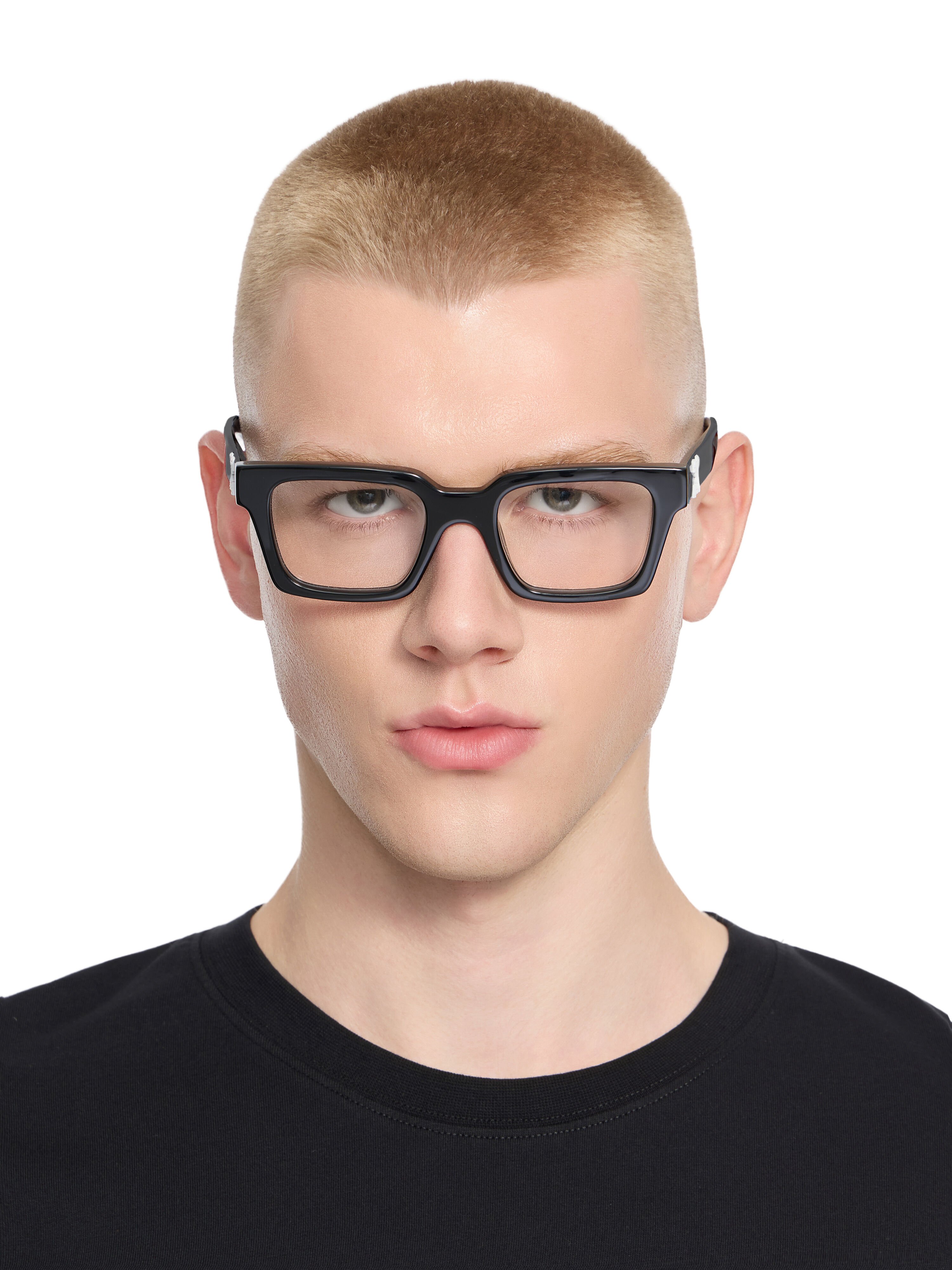 OFF WHITE Clip On Dark Grey Lens  Sunglasses Shiny Black OW9000100750