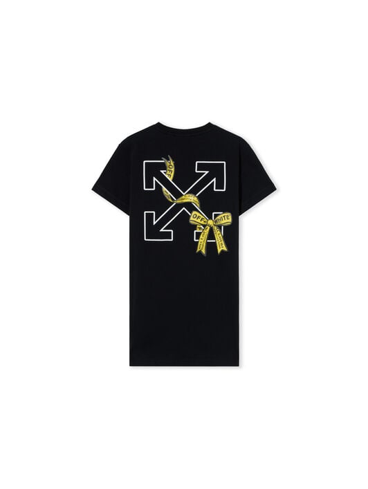 OFF WHITE Industrial Logo T-Shirt Dress BLACK 44GDE001F26J001