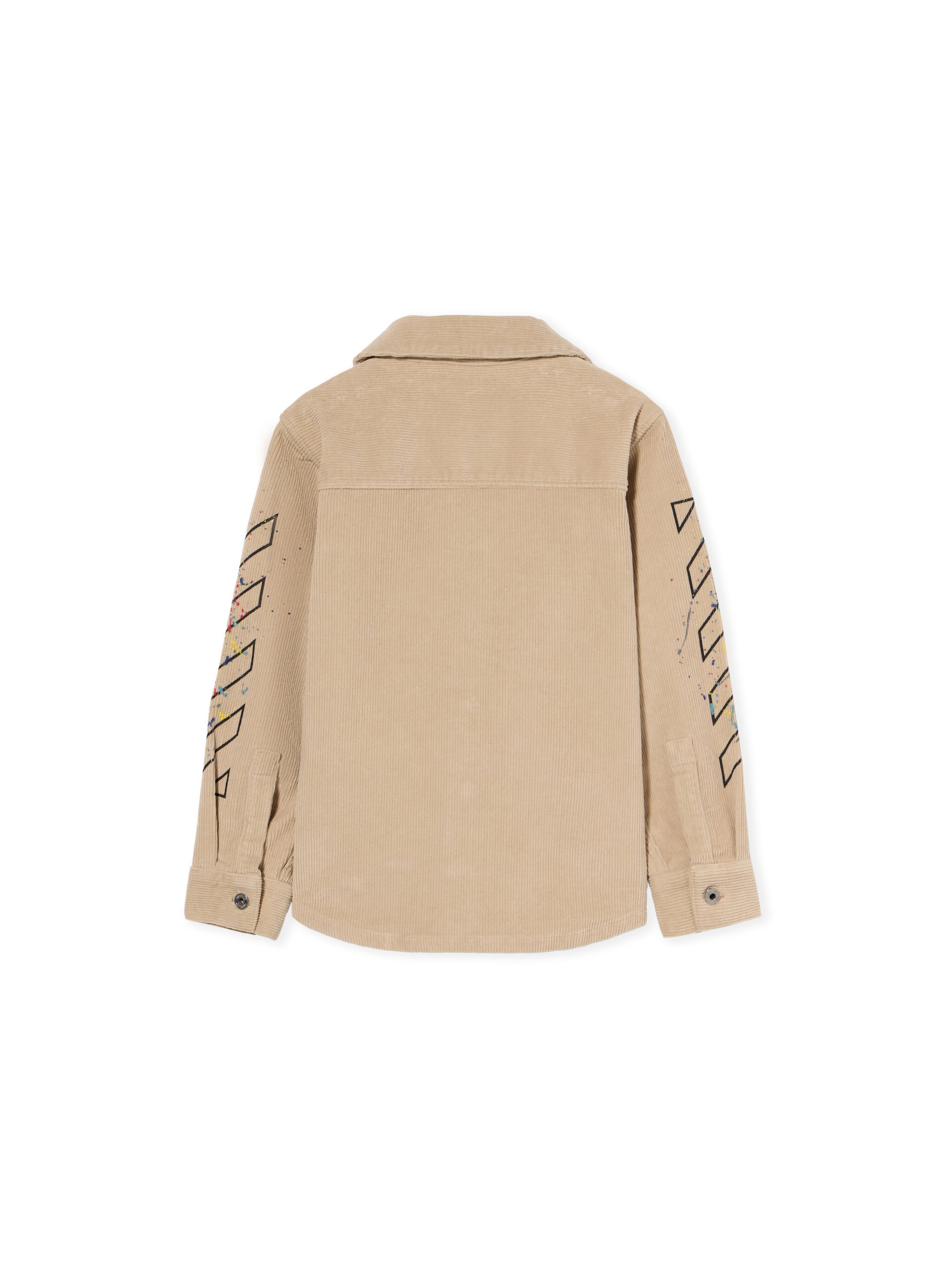 OFF WHITE Diagonal Splat Corduroy Jacket SAND - BLACK OBES001F25FAB001