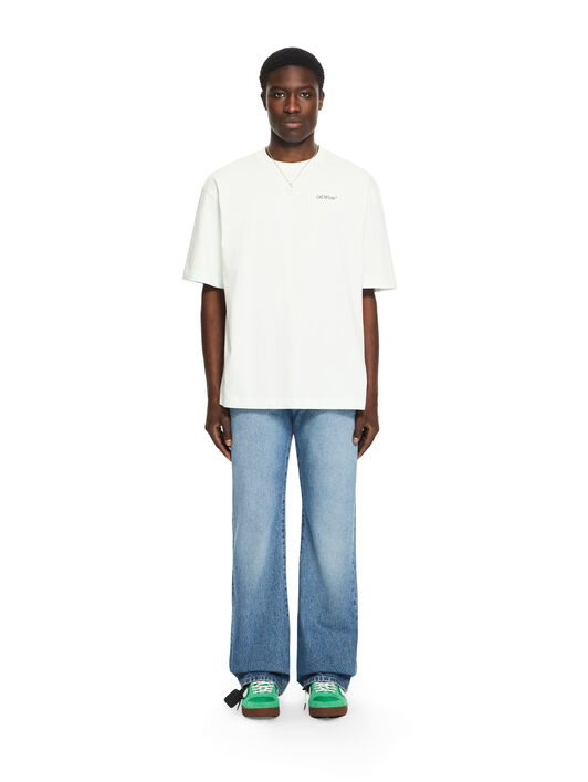 OFF WHITE Half Arrow Skate T-shirt BLUEWASH 44MAA120S26J008