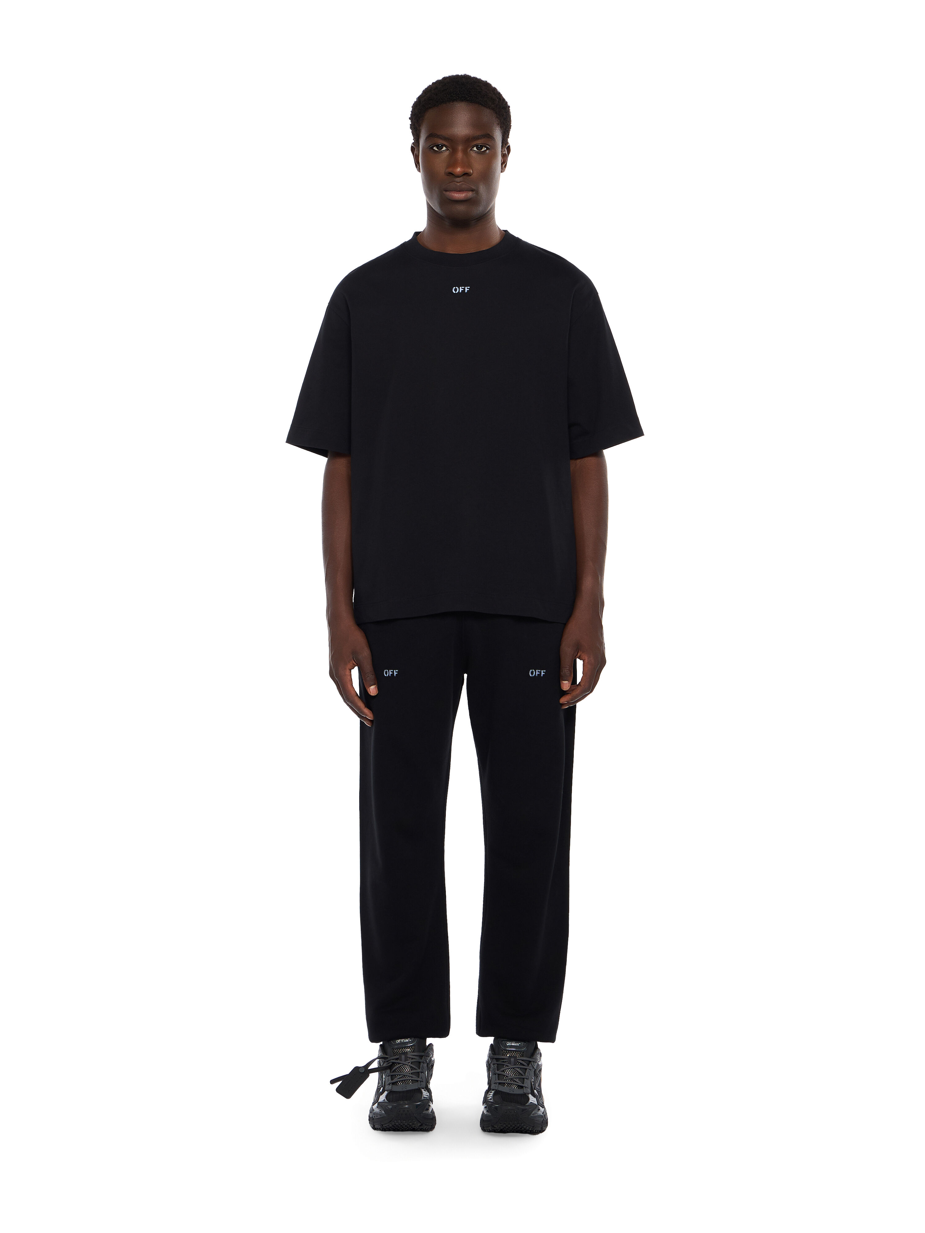 Stencil Arrow Skate Logo T-Shirt in BLACK - CLOUDY for Men