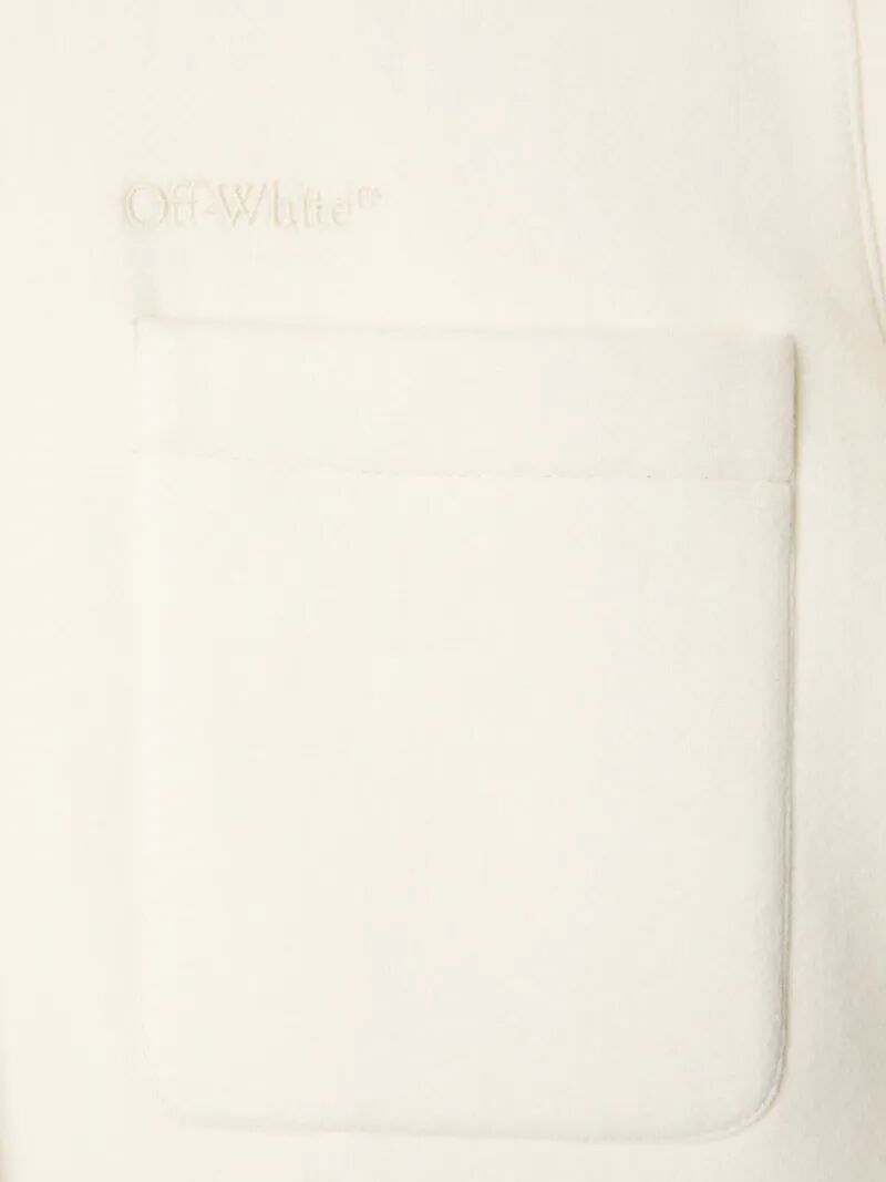 OFF WHITE Weiãÿes Gepolstertes Overshirt Mit Pfeil WEIß OWES004S25FAB001