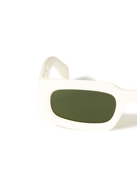 OFF WHITE Weiss/Grüne Cary Sonnenbrille WEISS OERI141S25PLA001