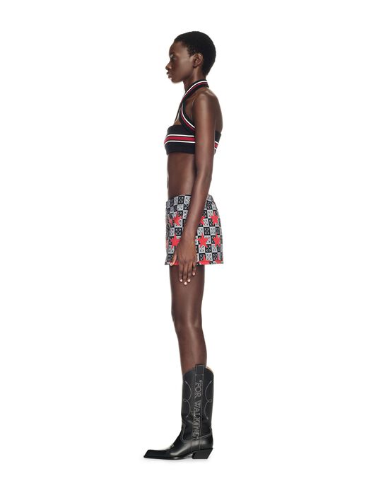 Printed Star Denim Skirt OFF WHITE Printed Star Denim Skirt BLACK OWYF02AW24DEN001