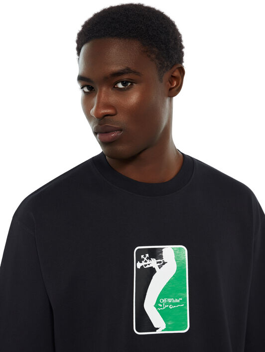 Miles Davis League Skate T-Shirt OFF WHITE Miles Davis League Skate T-Shirt BLACK 44MAA120W26J004
