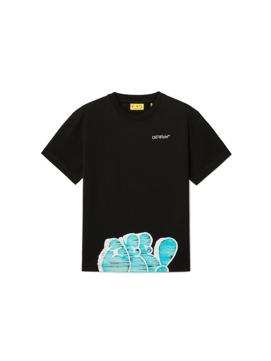 OFF WHITE Graffiti T-Shirt BLACK OBAA002S25JER005