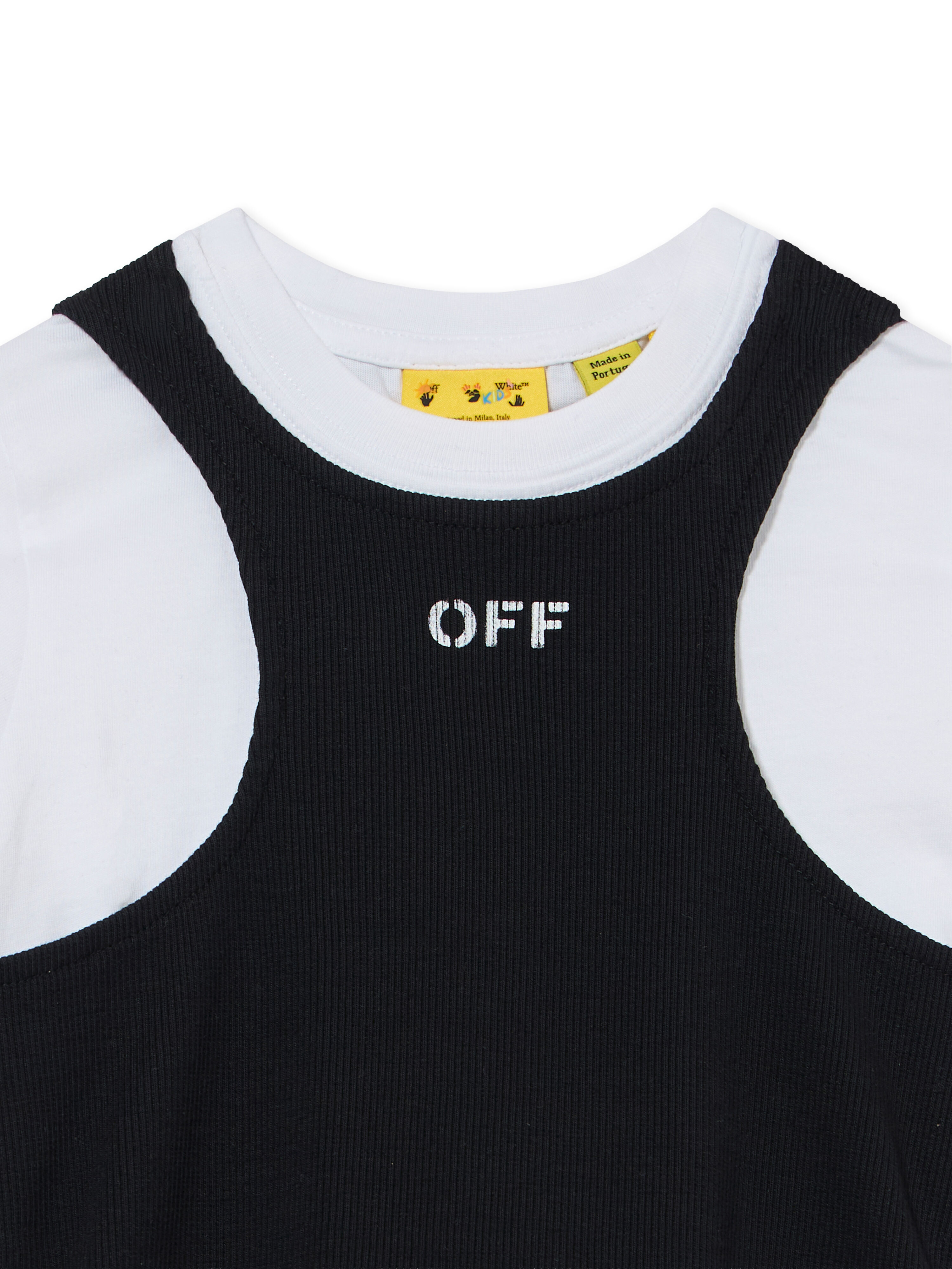 Off Stamp Double Layer Rib Top OFF WHITE Off Stamp Double Layer Rib Top BLACK 44GAA01FF26J001
