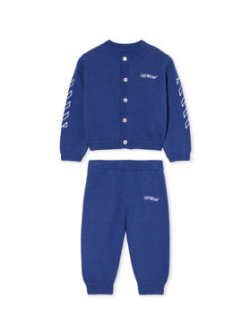 OFF WHITE Bookish Diagonal Logo Knit Set BLUE - WHITE OB2X006F25KNI001