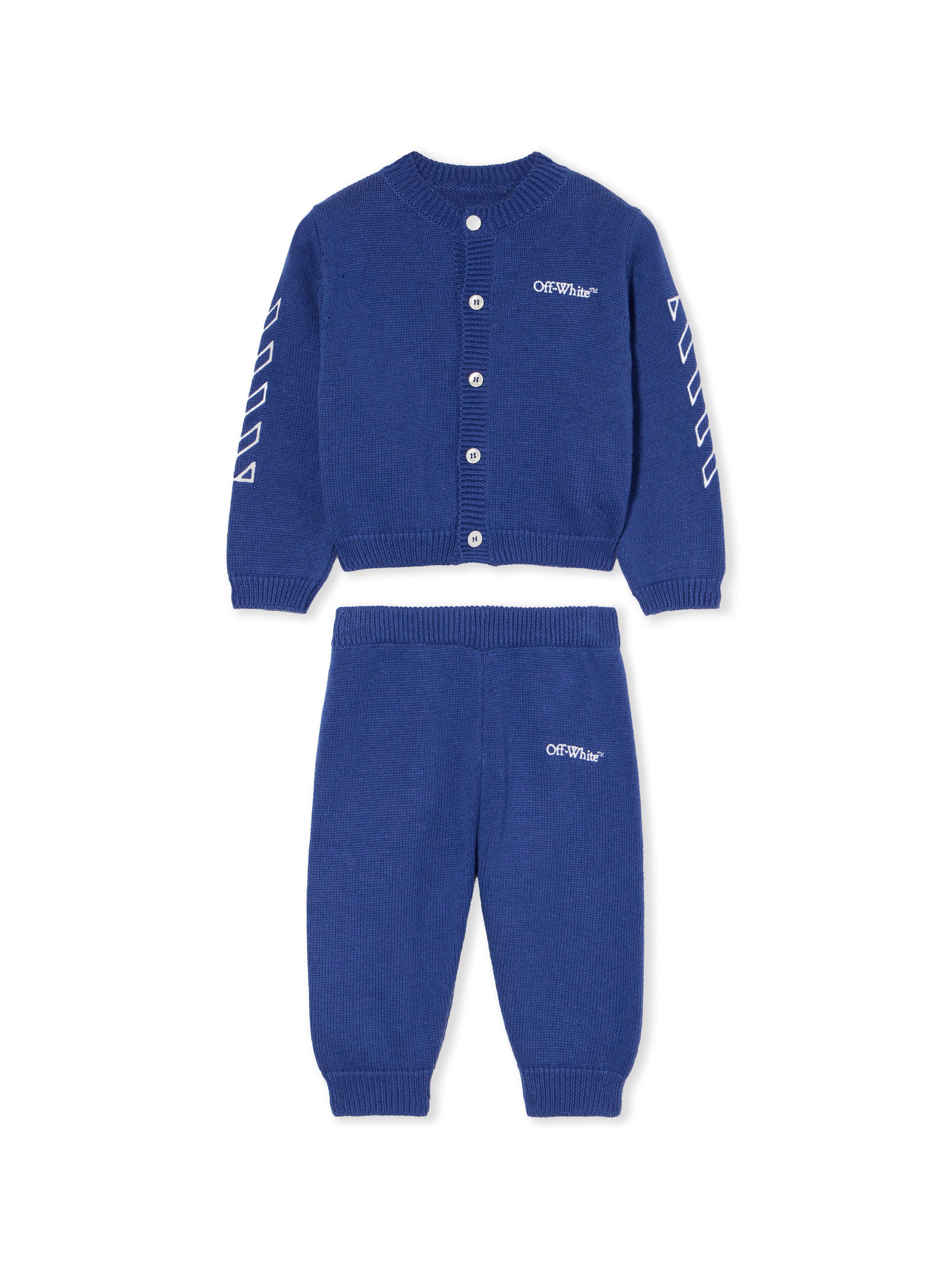 OFF WHITE Bookish Diagonal Logo Knit Set BLUE - WHITE OB2X006F25KNI001