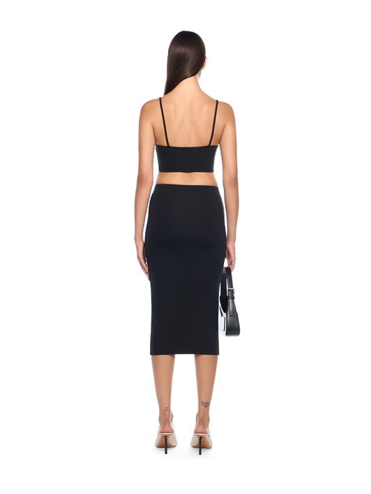 Sleek Spaghetti Strap Top OFF WHITE Sleek Spaghetti Strap Top BLACK-WHITE OWAD26YF25JER001