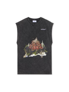 OFF WHITE Landscape Arrow Tank Tee MARBLE BLACK-WHITE OWAC018F25JER002