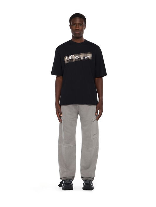 Flannel Diagonal Skate Logo Tee OFF WHITE Flannel Diagonal Skate Logo Tee BLACK - WHITE OMAA120F25JER00N