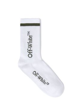 OFF WHITE Line Mid Bookish Calf Socks WHITE OWRA03DF24KNI001