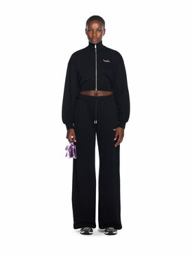 OFF WHITE Bookish Flowers Regular Sweatpants BLACK - WHITE OWCH022F25FLE001