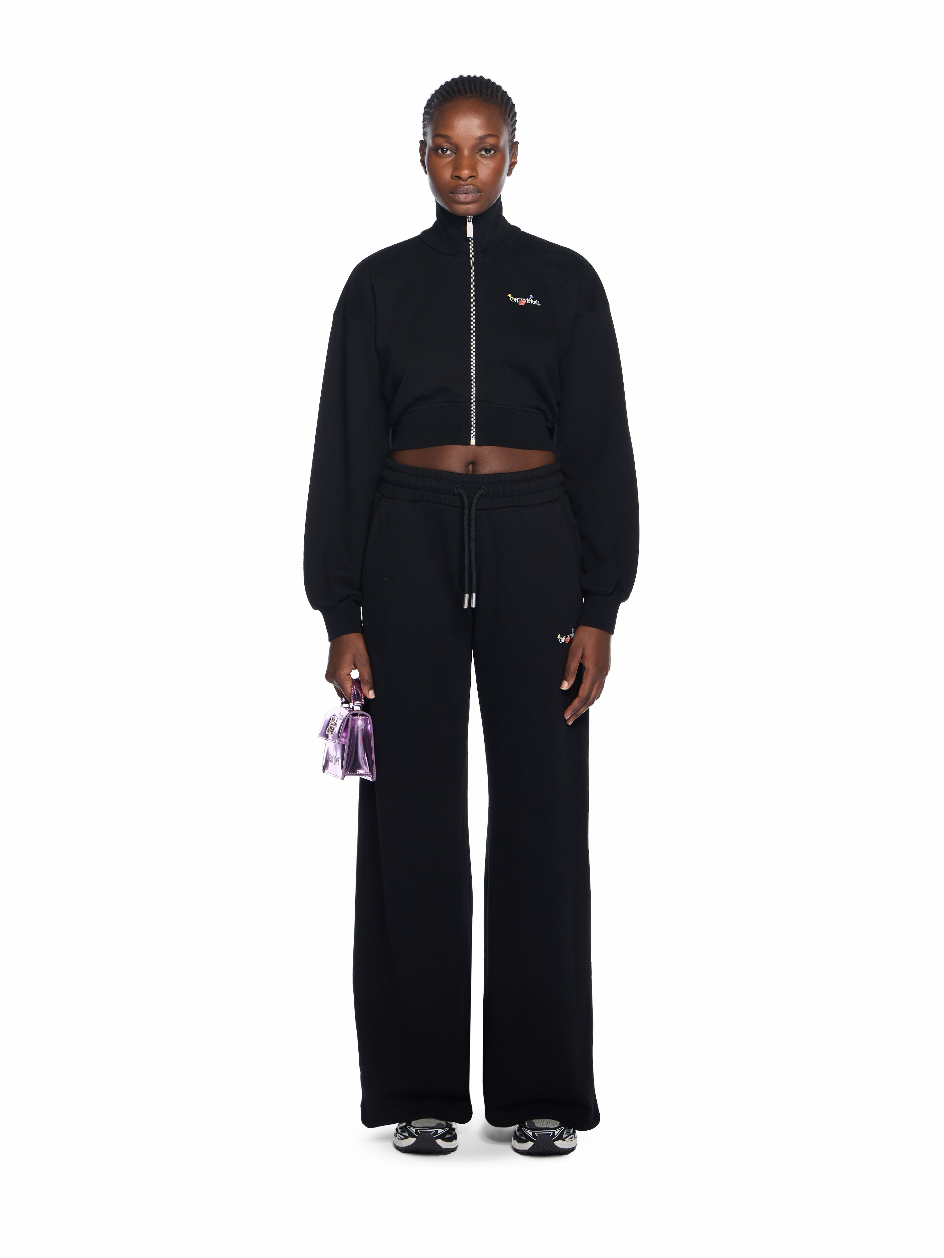 Bookish Flowers Regular Sweatpants OFF WHITE Bookish Flowers Regular Sweatpants BLACK - WHITE OWCH022F25FLE001