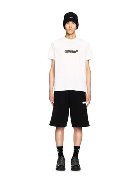 OFF WHITE White Spray Arrow T-Shirt GREEN OMAA027T25JER00U