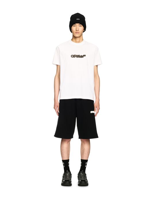 OFF WHITE Weißes T-Shirt Mit Gesprühtem Pfeil-Motiv WEISS OMAA027S25JER00B