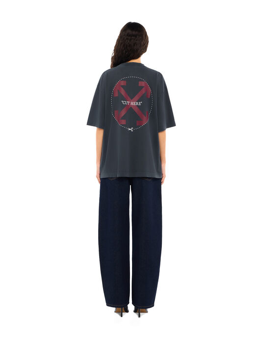 Cut Here Arrow Skate T-Shirt OFF WHITE Cut Here Arrow Skate T-Shirt Fade Out Black Port Royal 2FA00439T