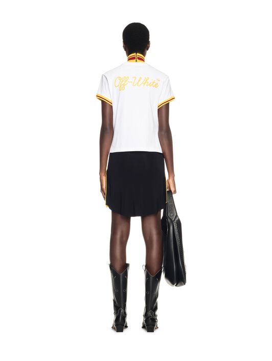 OFF WHITE College Fitted Tee WHITE OWAA112W24JER001