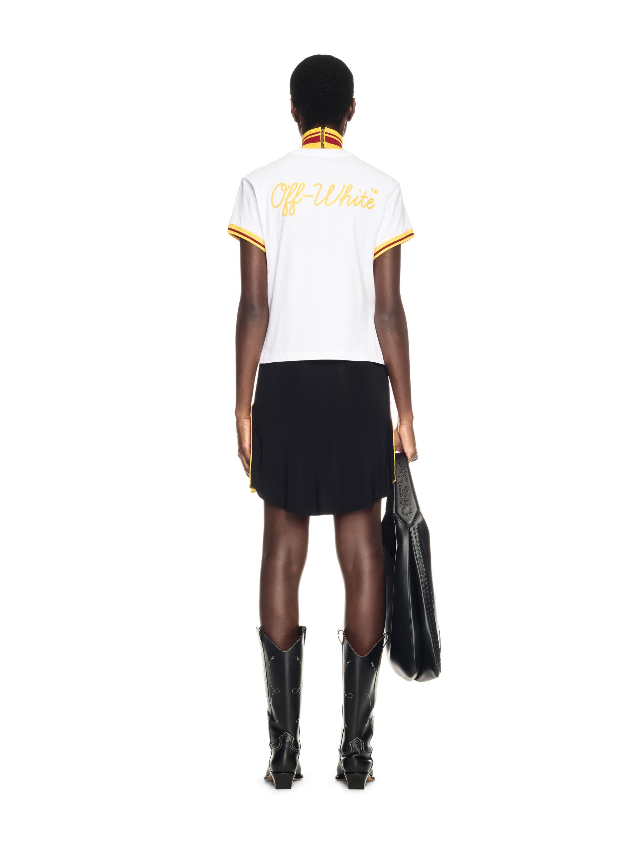 OFF WHITE College Fitted Tee WHITE OWAA112W24JER001