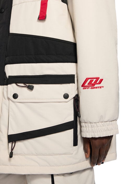 OFF WHITE Sporty Ow Col Block Parka OFF WHITE - BLACK OMEC039W25FAB001