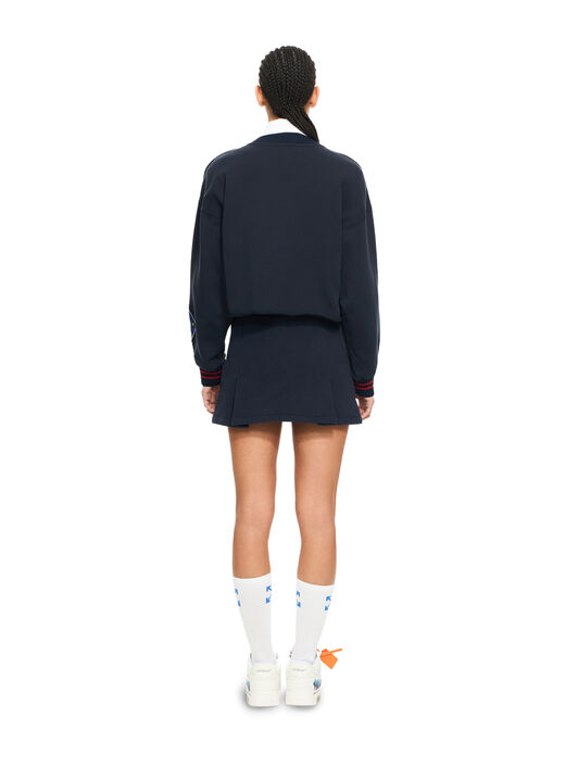 OFF WHITE Royal Patch Sweatskirt Night Sky-Haute Red 2CK006S26FLE001