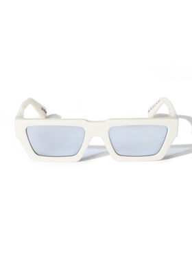 OFF WHITE Manchester Blue Lens Sunglasses Ivory OW106882454