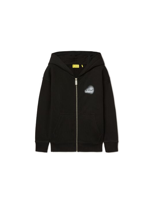 OFF WHITE Felpa Con Motivo Spray Arrow NERO OBBE001S25FLE002