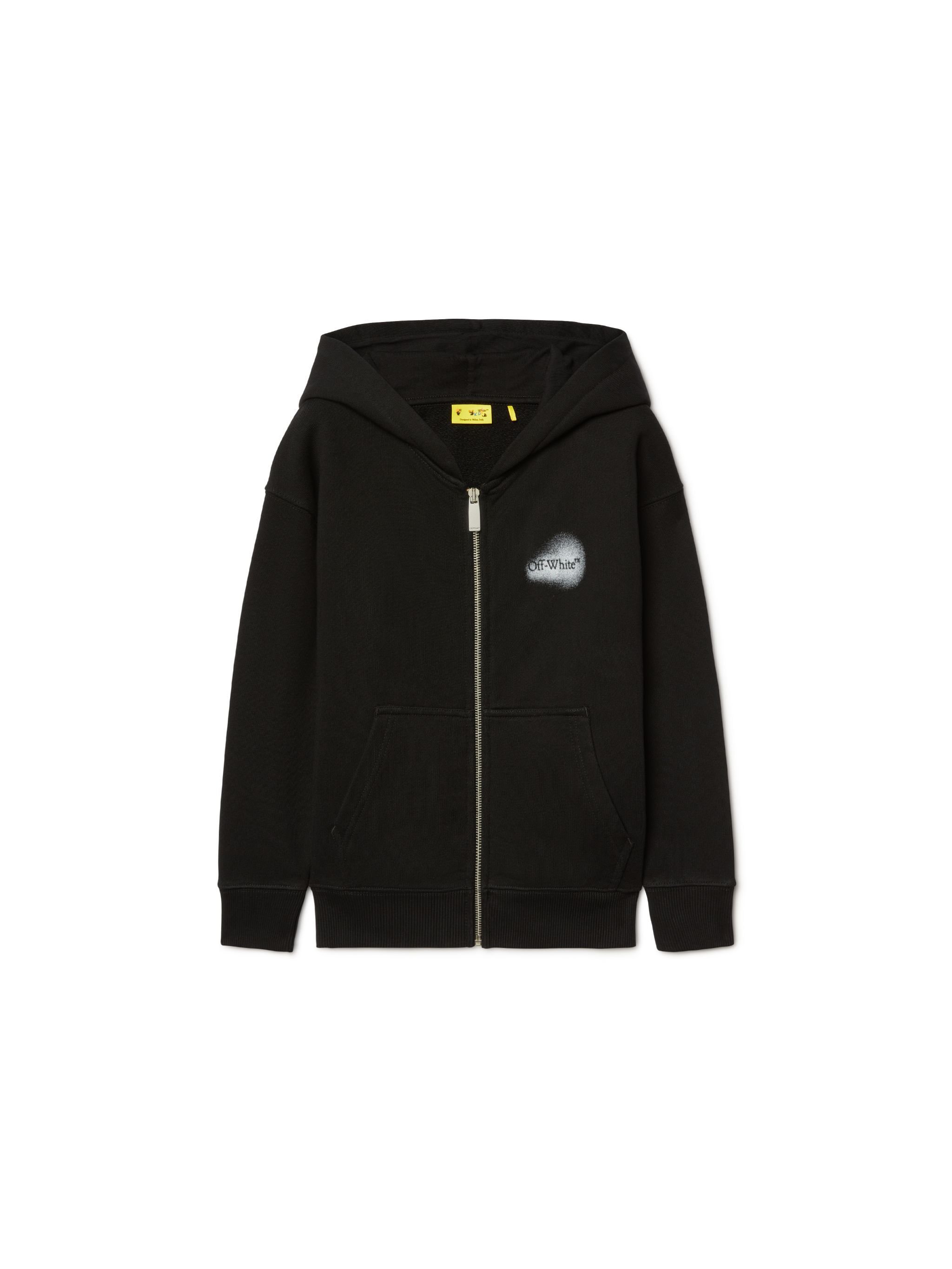 OFF WHITE Felpa Con Motivo Spray Arrow NERO OBBE001S25FLE002