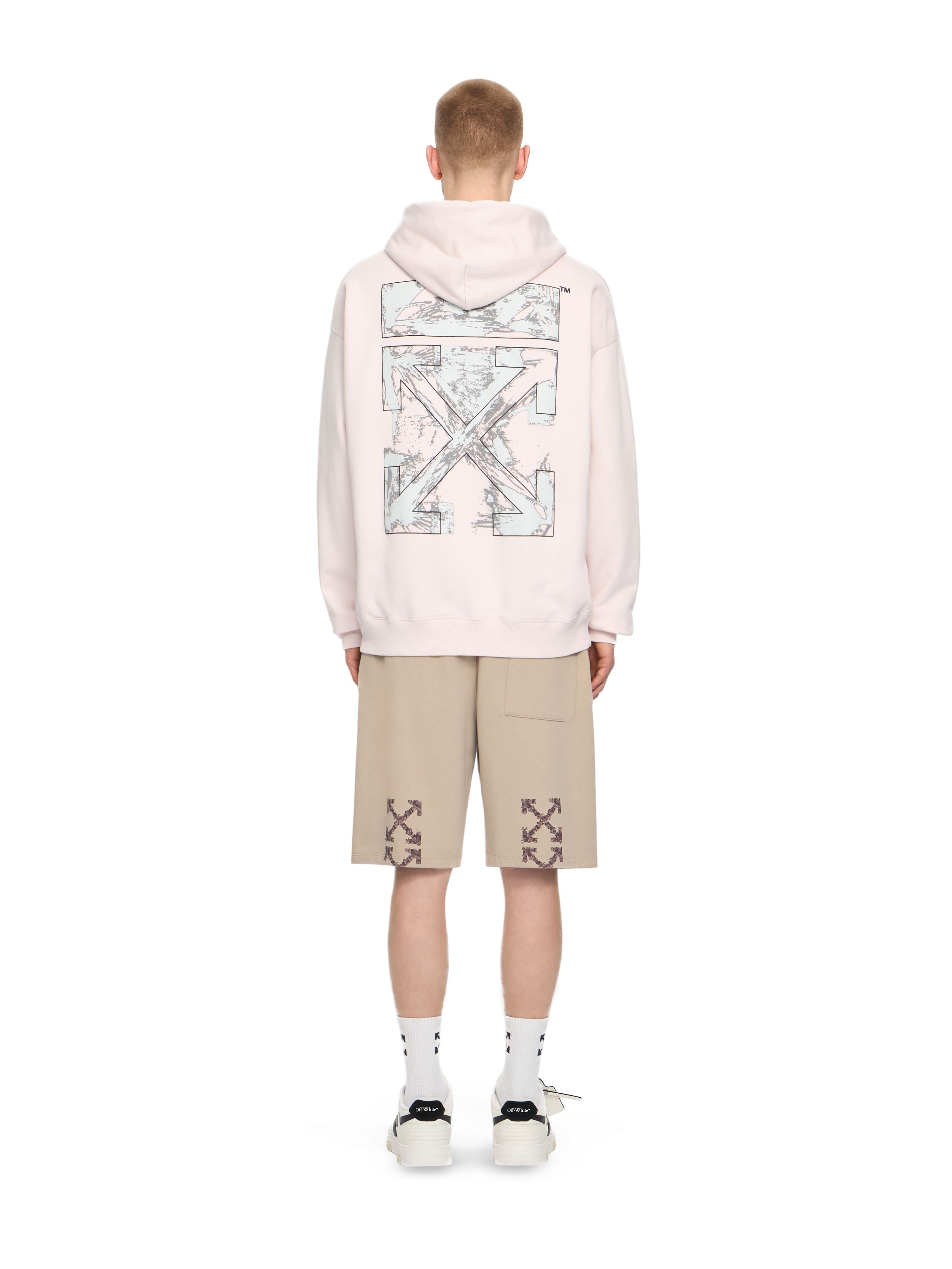 OFF WHITE Paint Arrow Skate Hoodie FADE OUT MAUVE MOR 44MBB085S26F00J