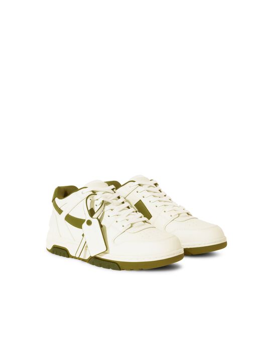 OFF WHITE Weiss/Grüne Out Of Office Sneaker WEISS OMIA189S25LEA001
