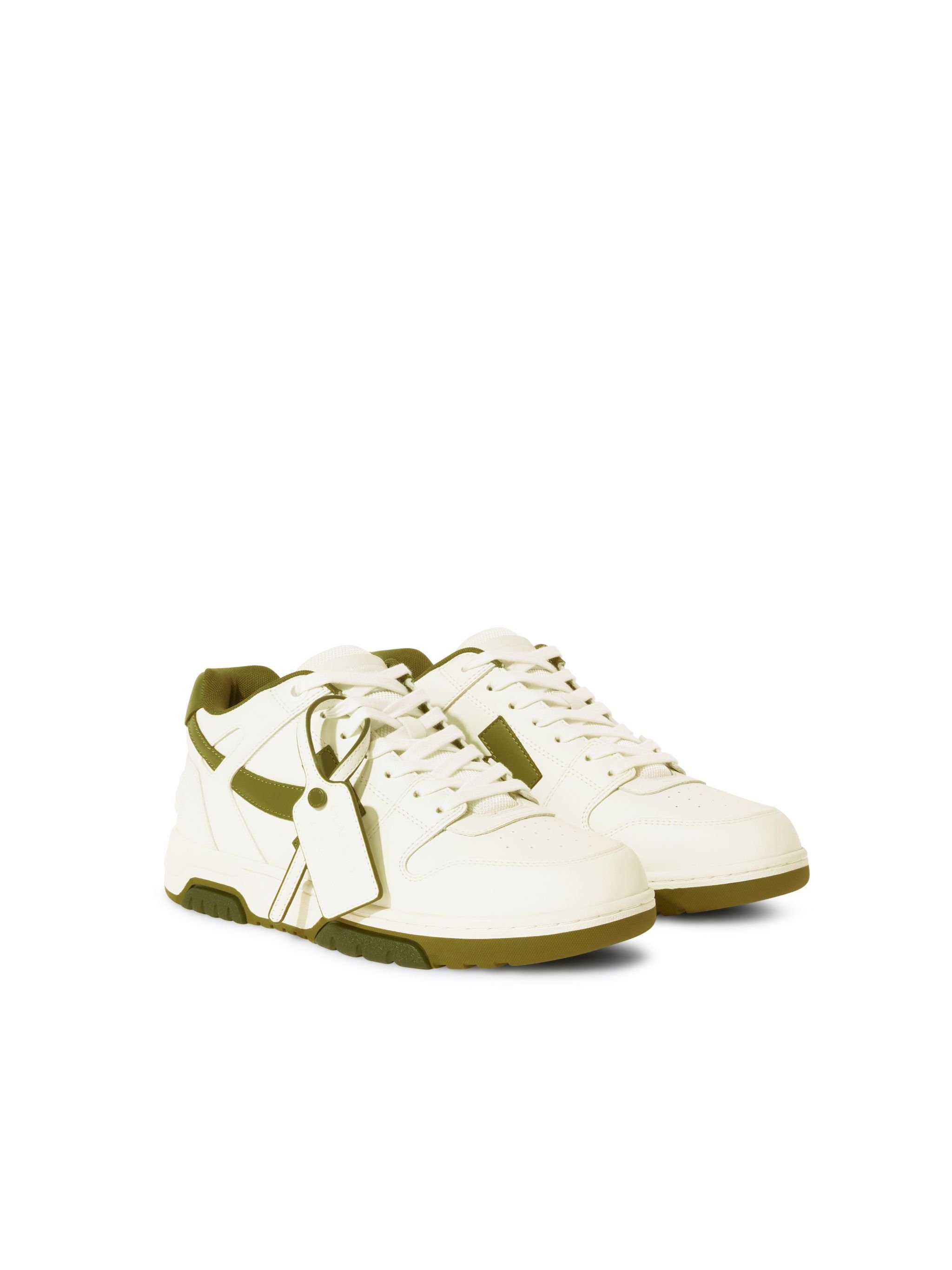 OFF WHITE Weiss/Grüne Out Of Office Sneaker WEISS OMIA189S25LEA001