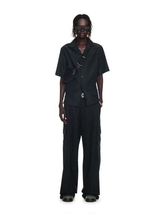 OFF WHITE Jacquard Holiday Shirt BLACK NO COLOR OMGG004C99FAB001