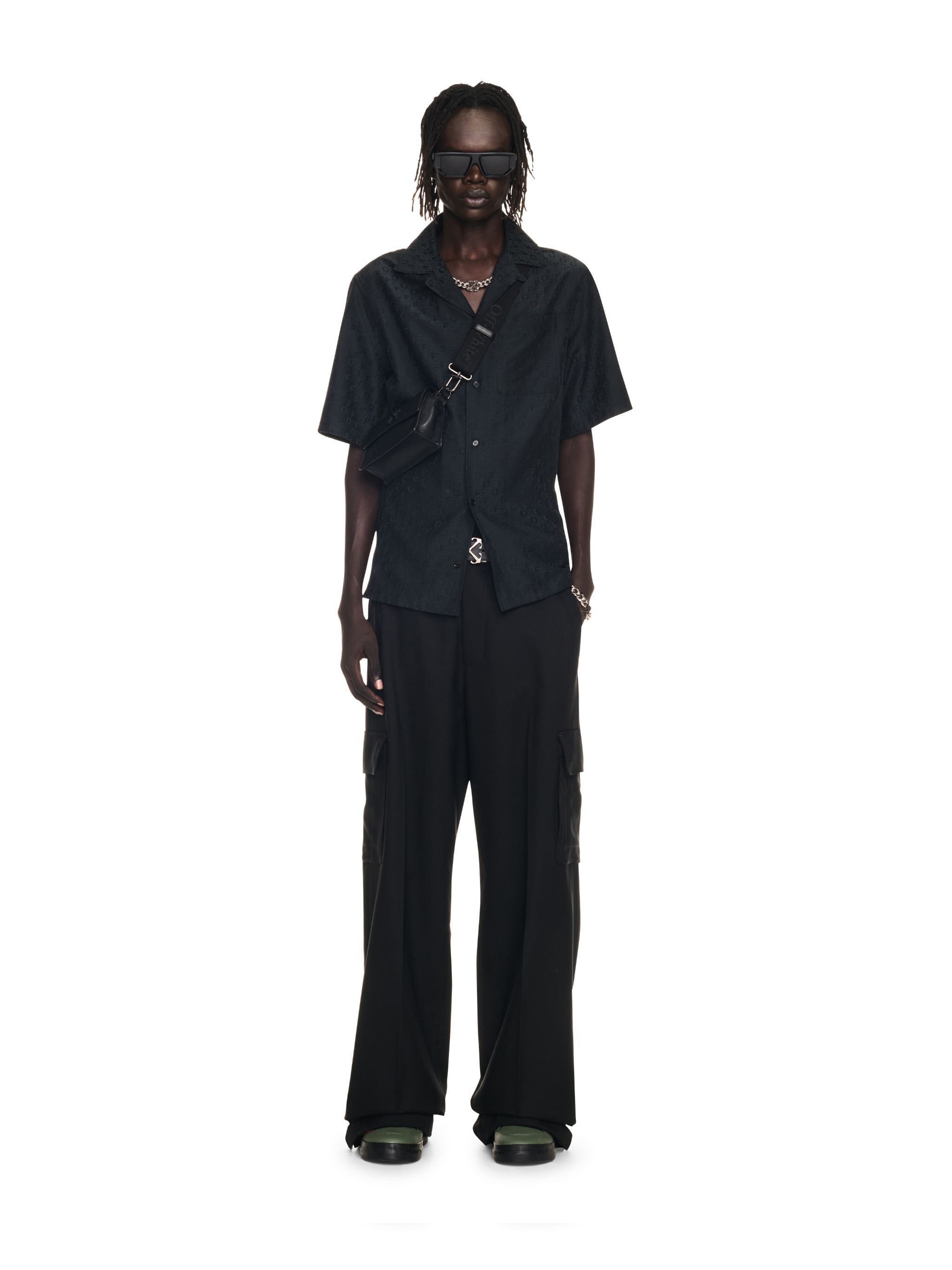 OFF WHITE Jacquard Holiday Shirt BLACK NO COLOR OMGG004C99FAB001