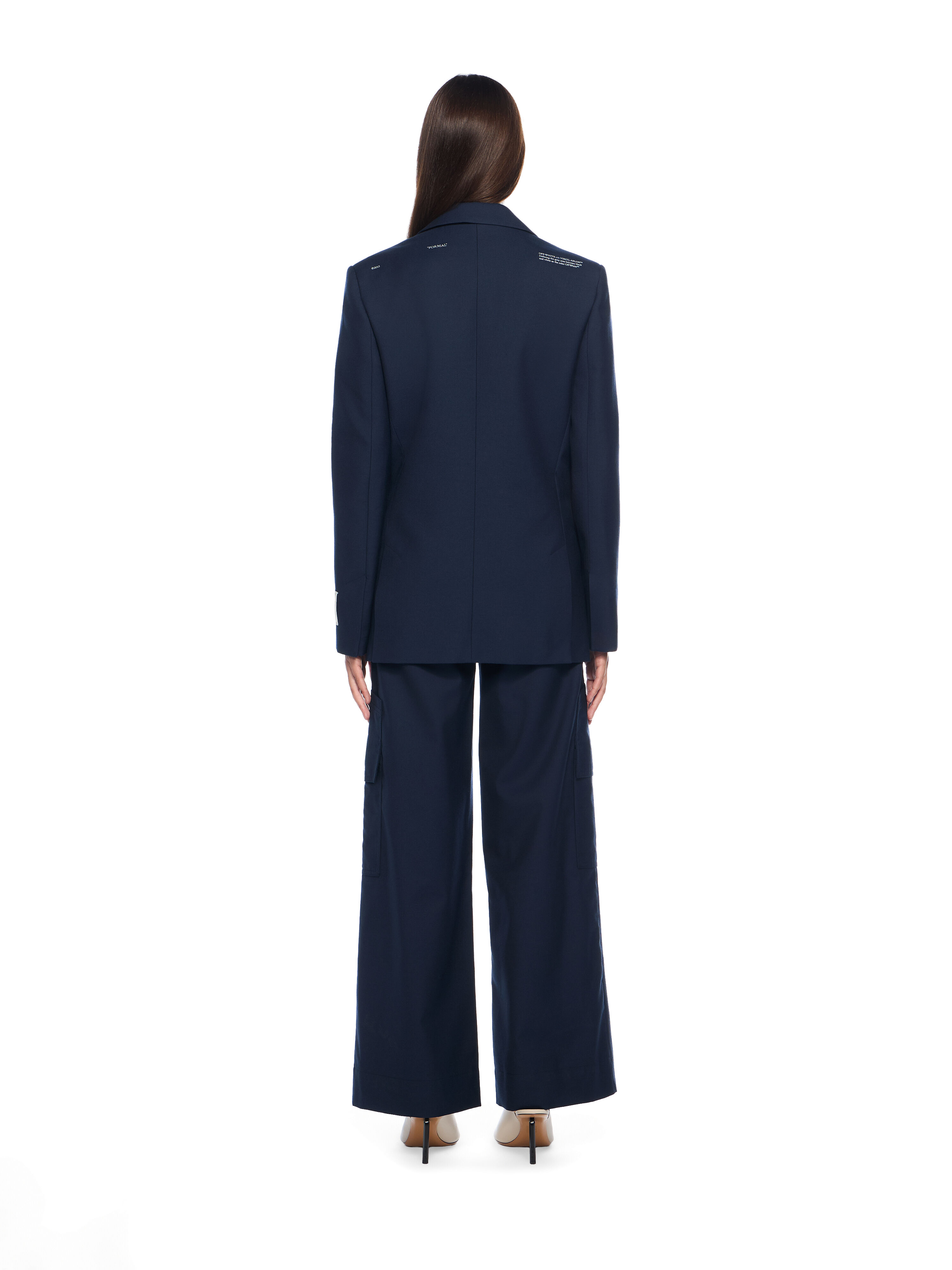OFF WHITE Gabardine Tailoring Cargo Trousers BLUE IRIS-NO COLOR OWCF026F25FAB002