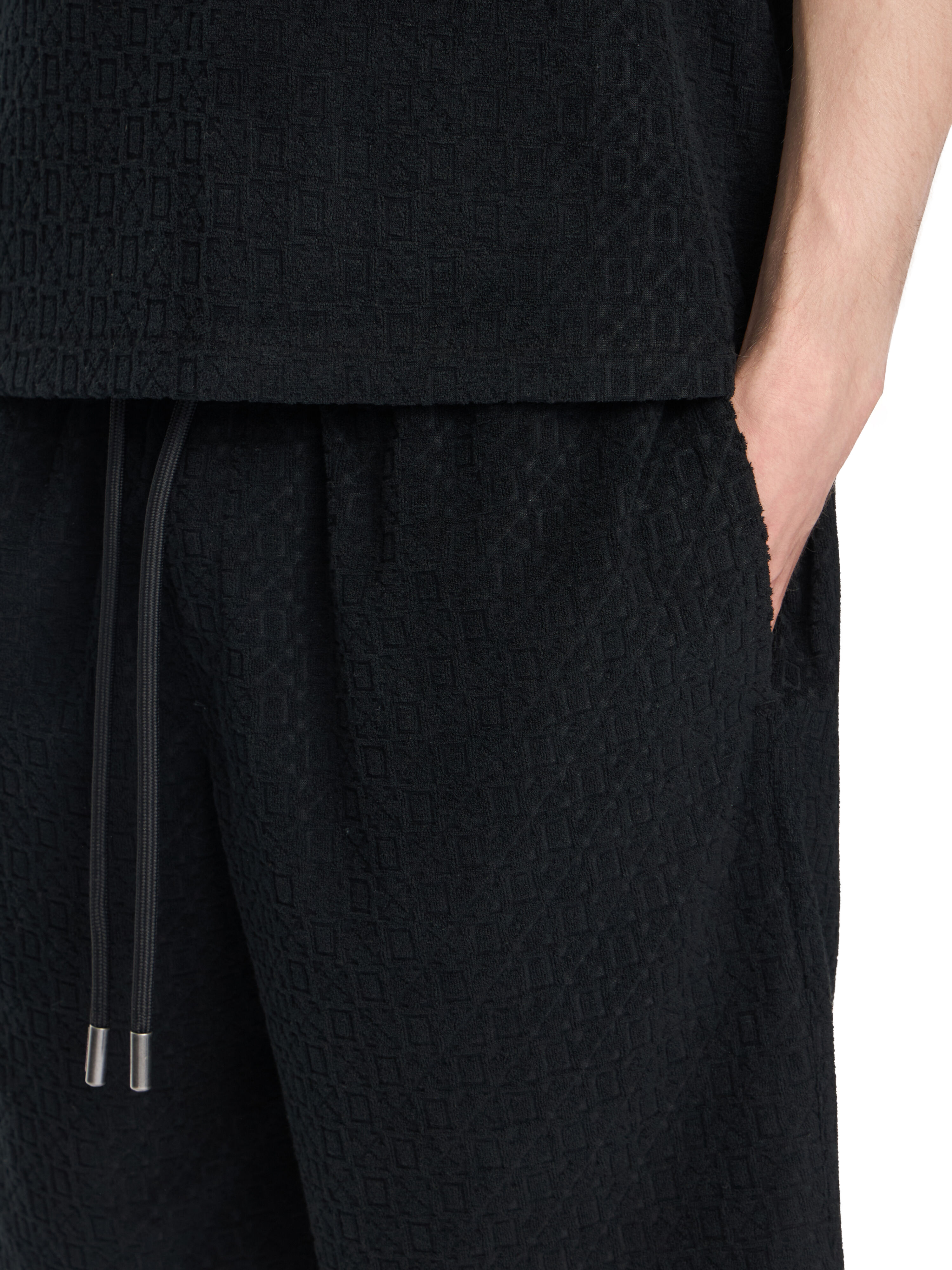 OFF WHITE Towel Terry Shorts BLACK 44MKB074F5001