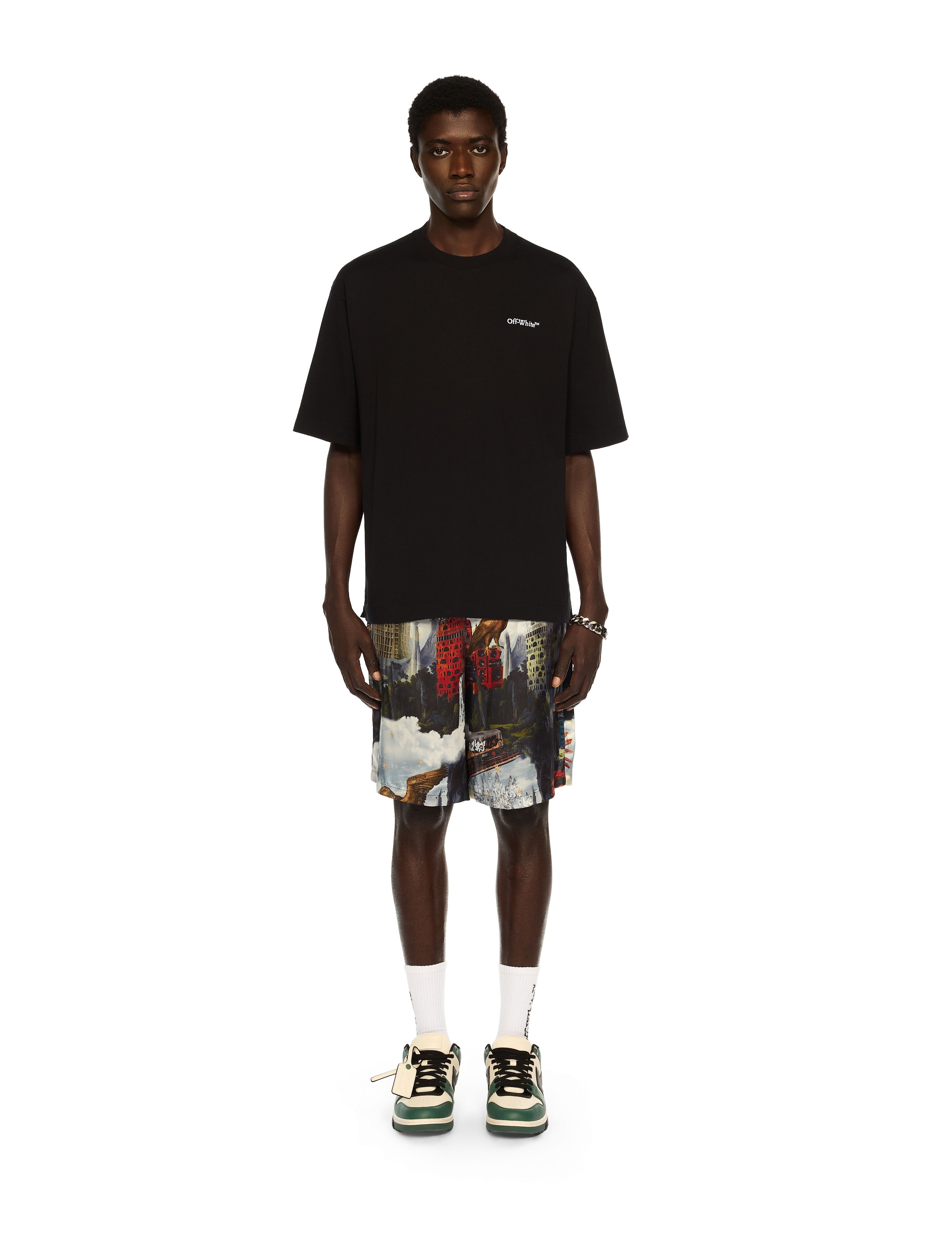 OFF WHITE Landscape Arrow Skate Logo Tee BLACK - WHITE OMAA120F25JER005