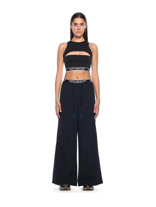 Logoband Wide-Leg Pants OFF WHITE Logoband Wide-Leg Pants BLACK - FUCHSIA OWVI017F25FAB001