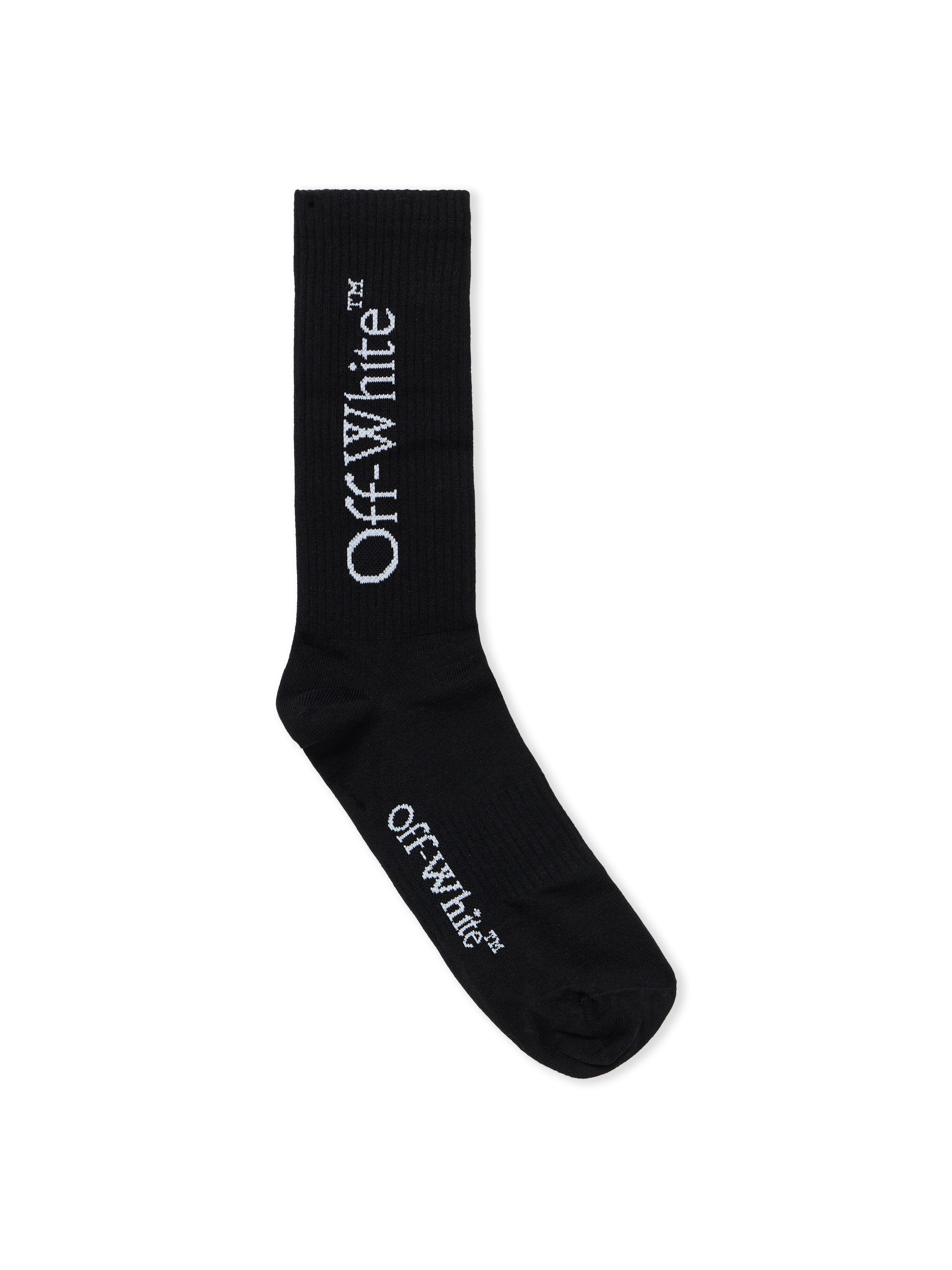 OFF WHITE Triple Arrow Long Socks BLACK - WHITE OMRA08JC99KNI002