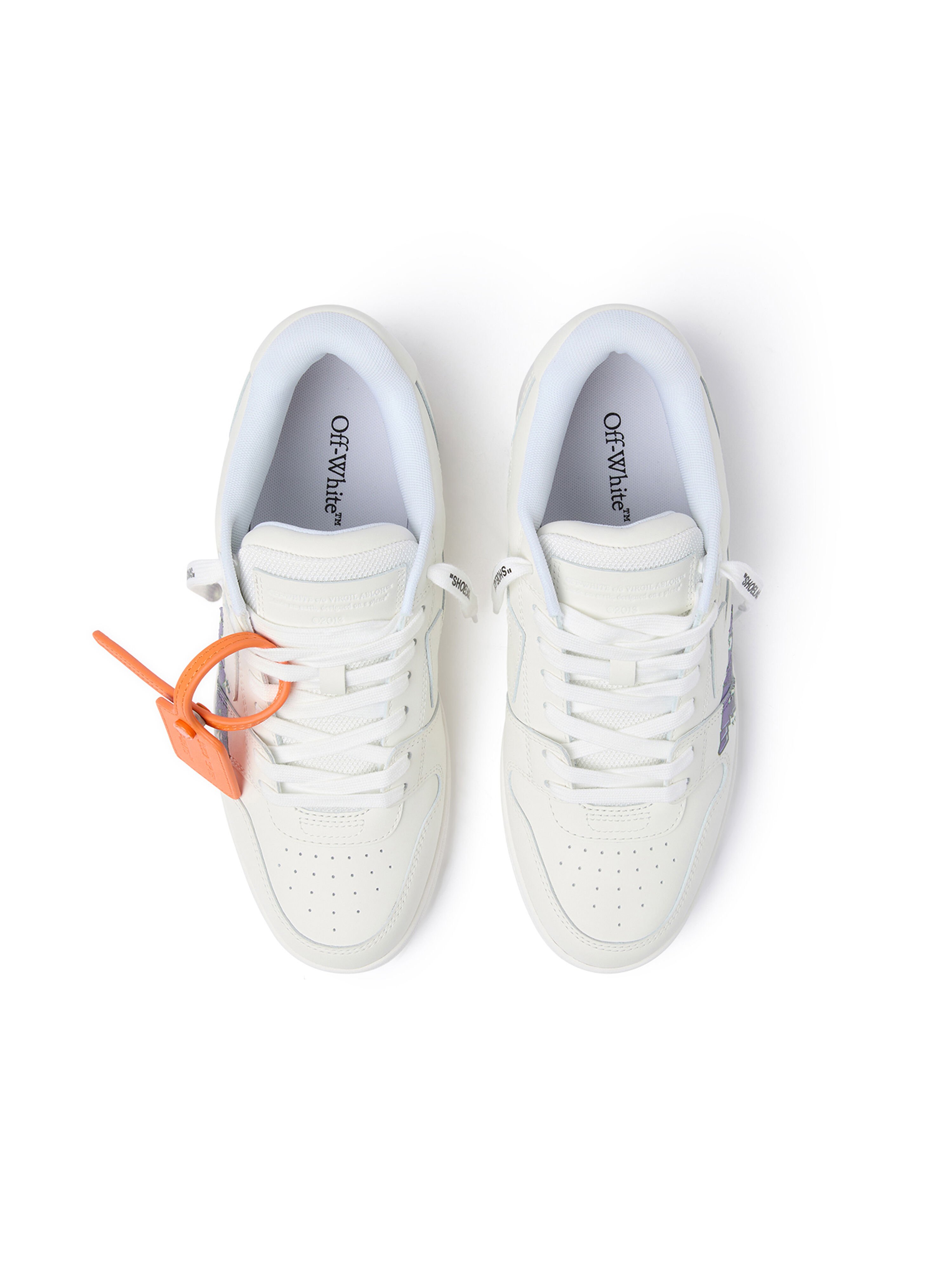 OFF WHITE Out Of Office “For Walking” Art Sneakers WHITE/PURPLE OF06003510