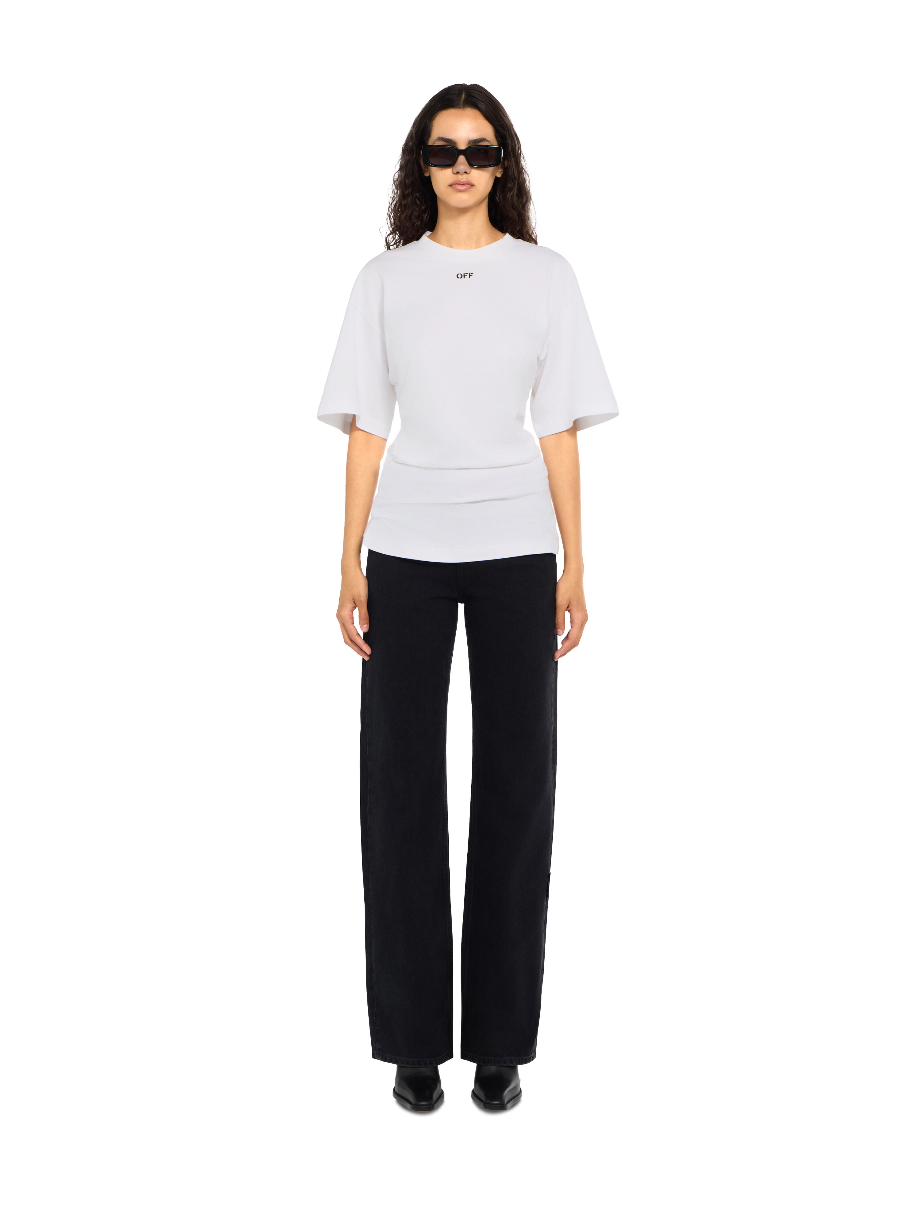 Susy Denim Pants OFF WHITE Susy Denim Pants Stone Raw Black Black 2FM00582B