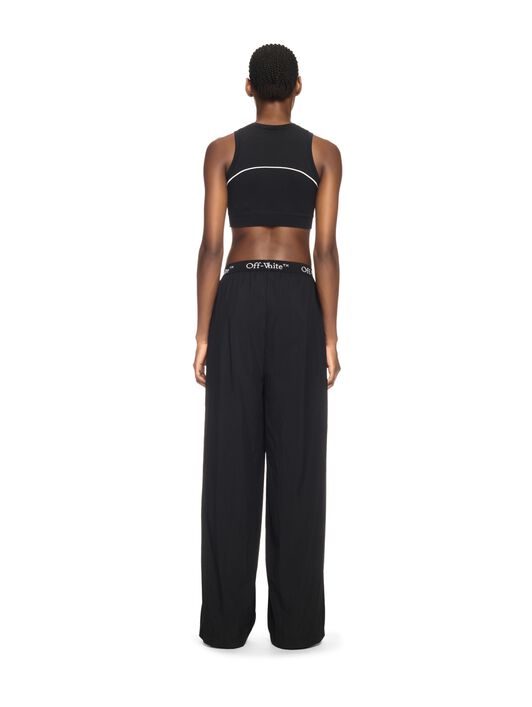 OFF WHITE Top Nero Senza Cuciture Con Logo Off NERO OWVO05AC99KNI002