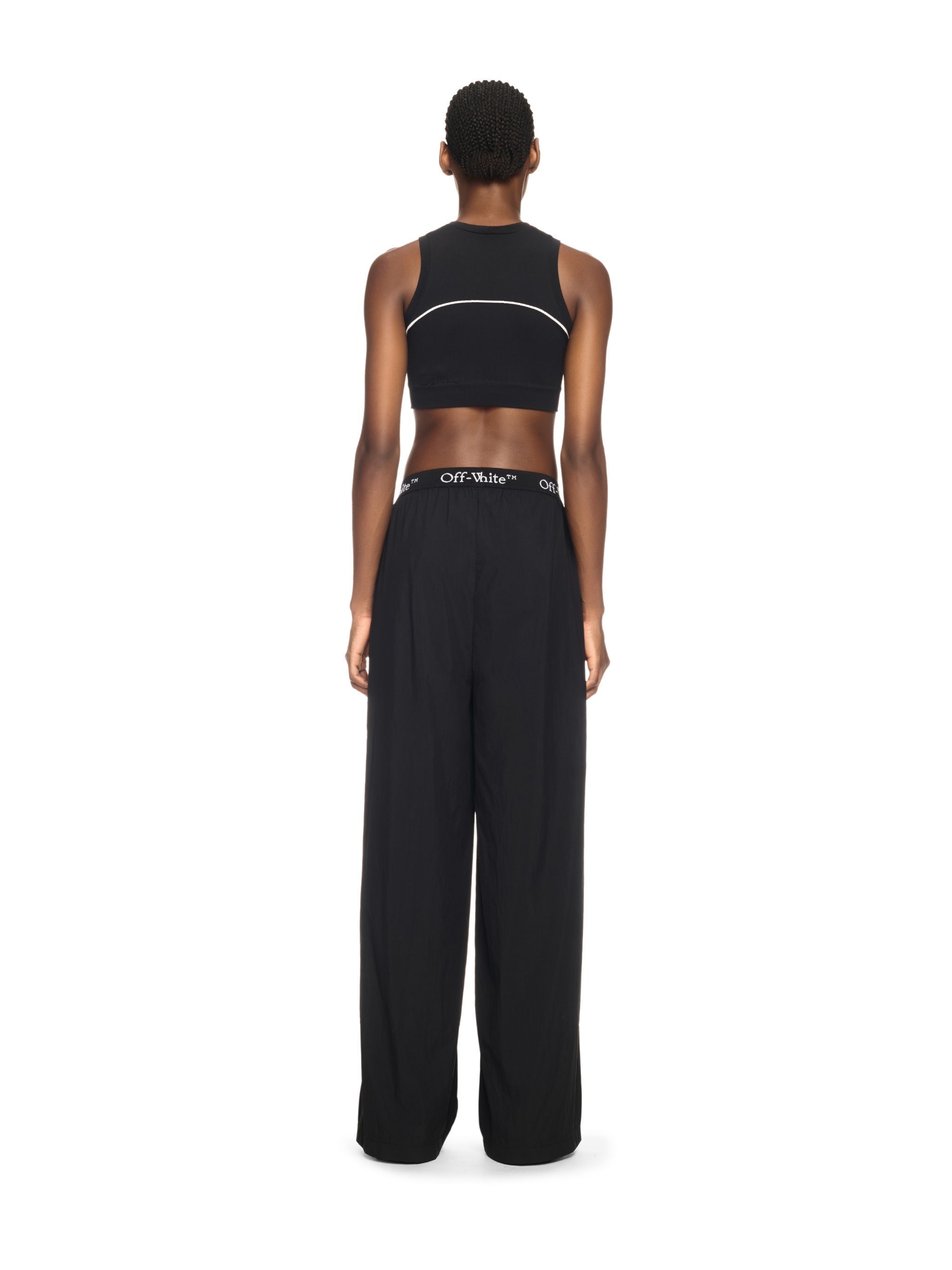 OFF WHITE Top Nero Senza Cuciture Con Logo Off NERO OWVO05AC99KNI002