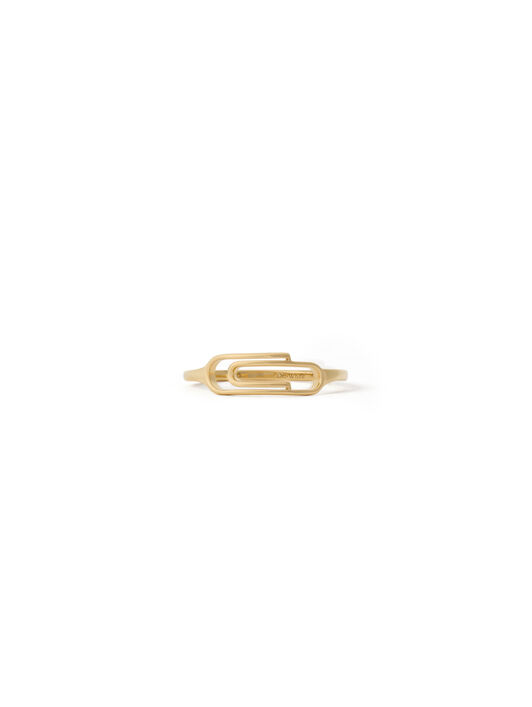 OFF WHITE Paperclip Ring YELLOW GOLD VERMEIL C06558