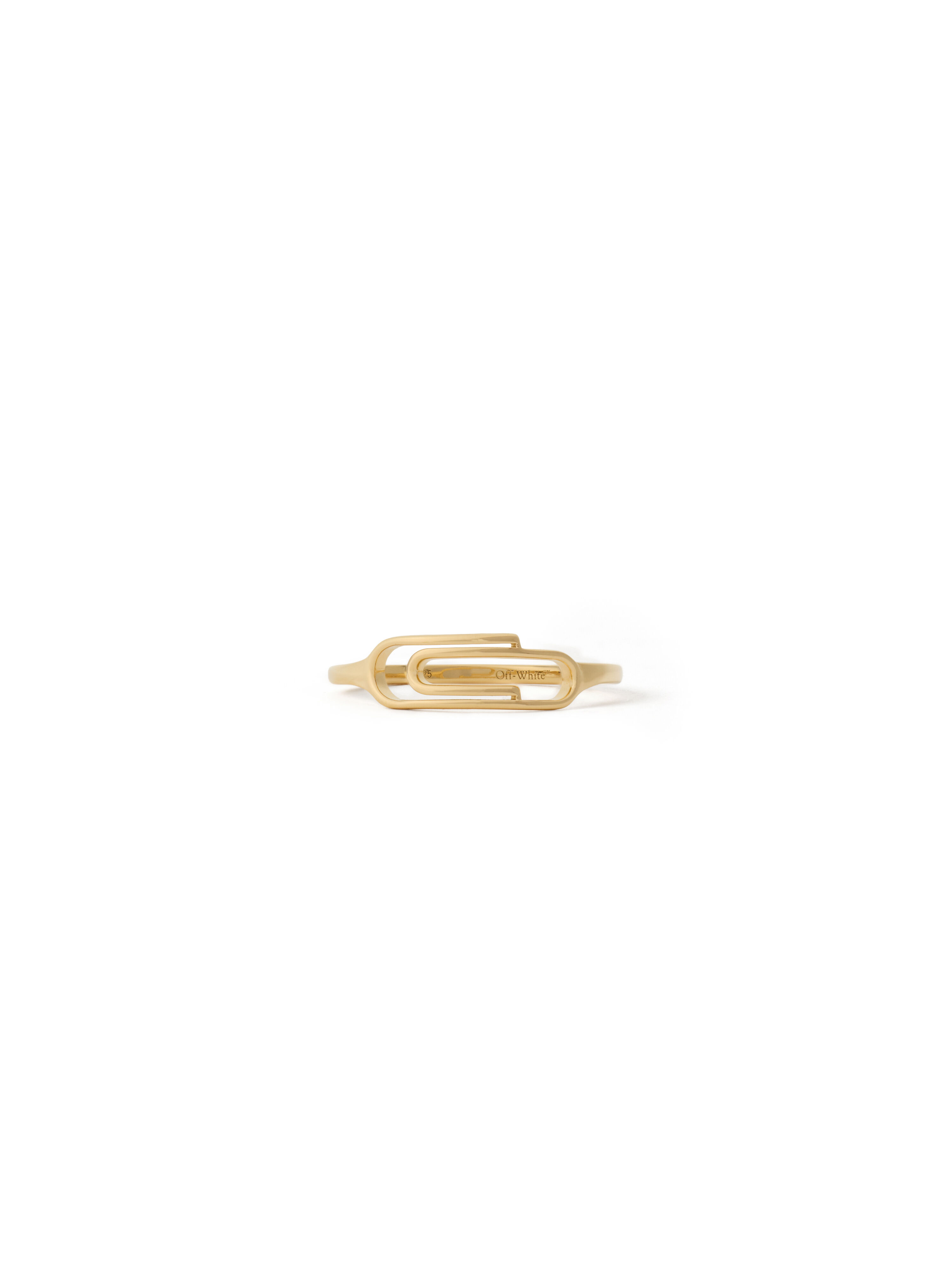 OFF WHITE Paperclip Ring YELLOW GOLD VERMEIL C06558