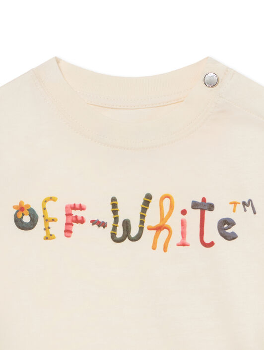 OFF WHITE Logo Pongo T-Shirt EGRET 44GXB001F26J001