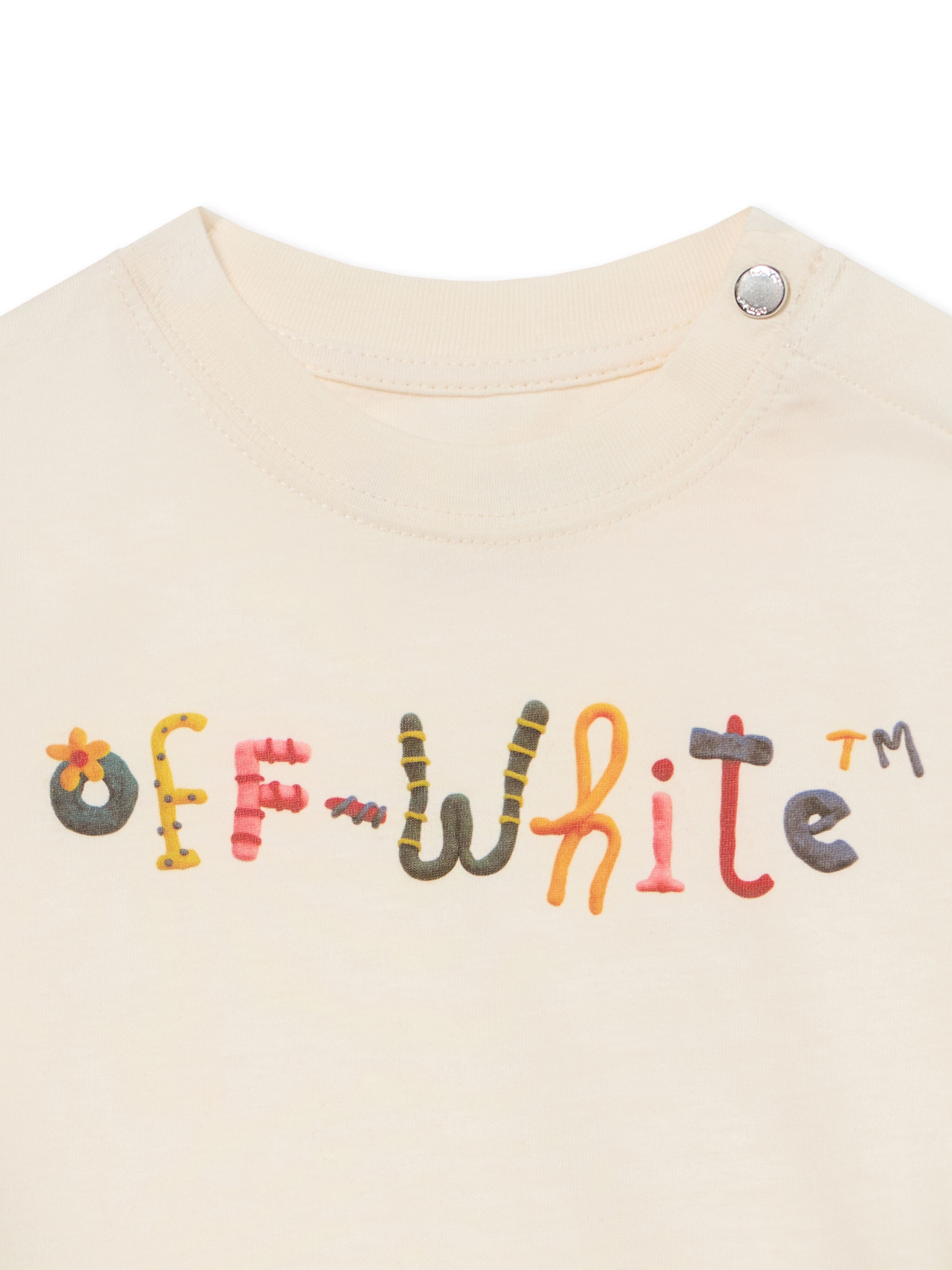 OFF WHITE Logo Pongo T-Shirt EGRET 44GXB001F26J001