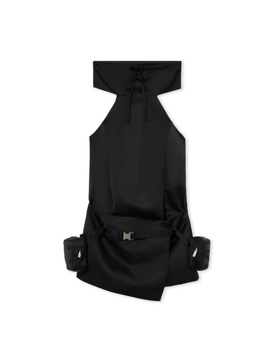 OFF WHITE Duchesse Pkt Belt Dress Black-Black 2FU00242T